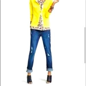 cabi Dark wash destructed Slim Boyfriend style #3045 size 10